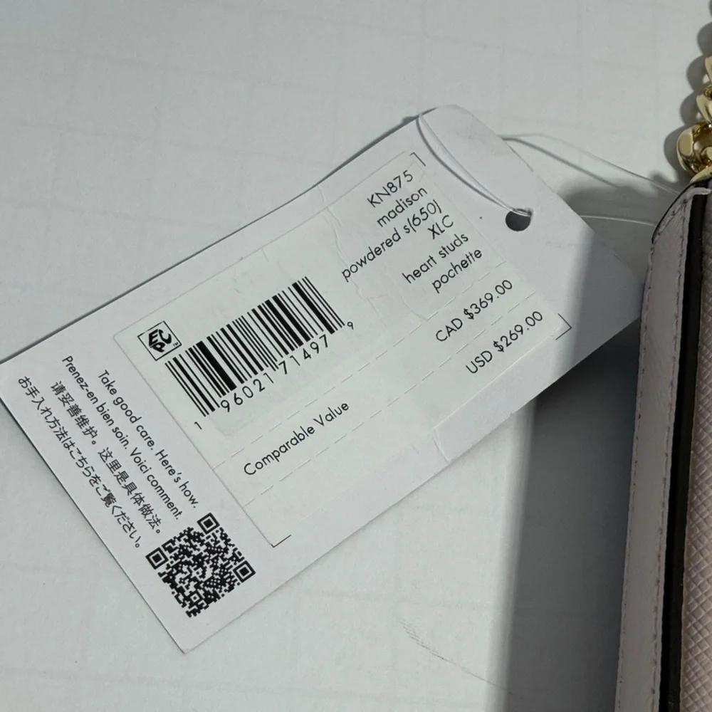 Kate Spade Madison Valentine Blush Pink and Red Heart Shoulder Bag - Picture 3 of 12